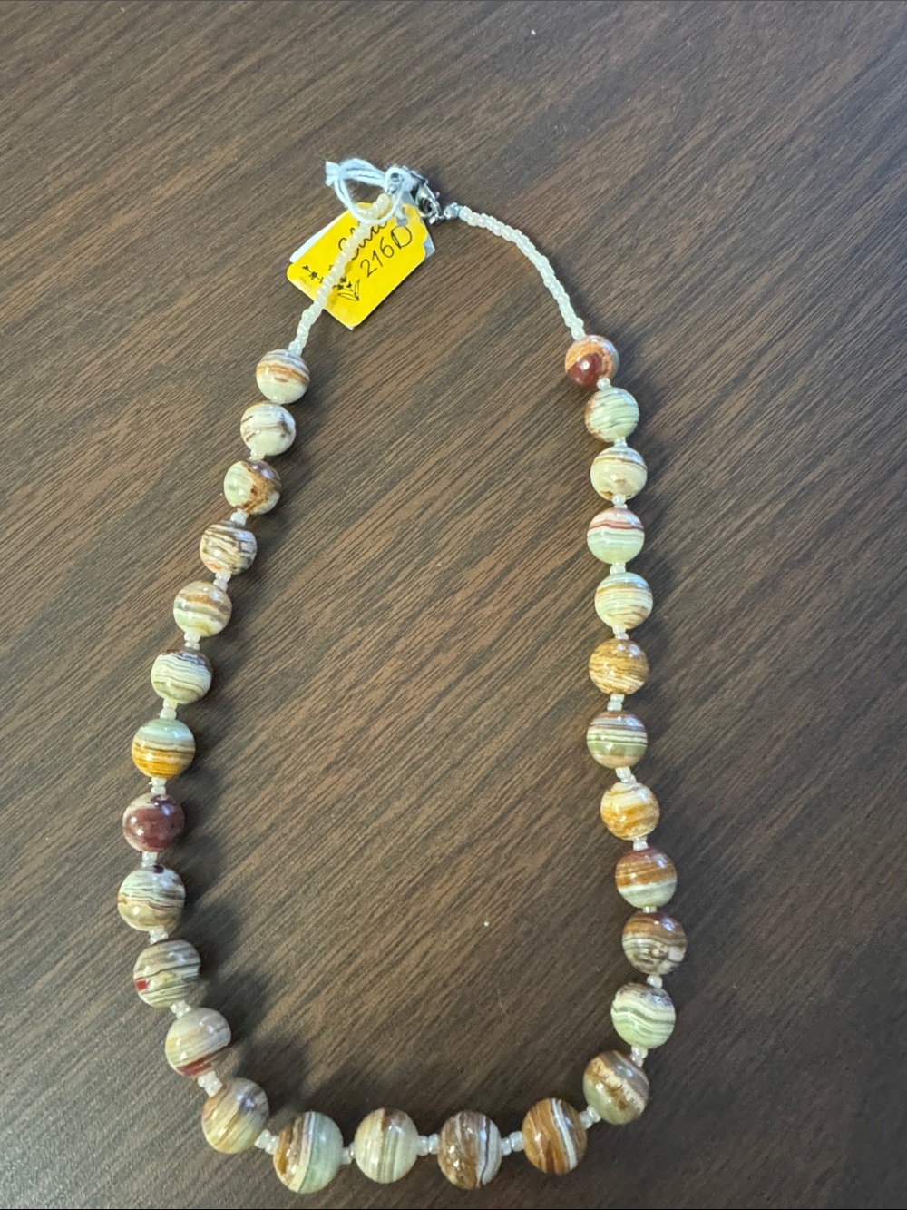 Natural Multicolor Stone Bead Necklace - Women